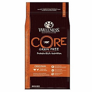 וולנס עוף והודו לכלבים מגזע בינוני 10 ק"ג Wellness Core וולנס עוף והודו לכלבים מגזע בינוני 10 ק"ג Wellness Core