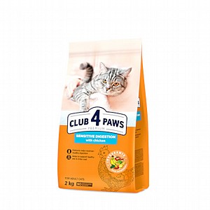 CLUB 4 PAWS מזון לחתול בוגר סנסטיב 2 ק"ג CLUB 4 PAWS מזון לחתול בוגר סנסטיב 2 ק"ג