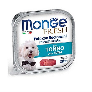 מונג' פרש מעדן פטה עם נתחי טונה לכלב 100 גרם Monge Fresh מונג' פרש מעדן פטה עם נתחי טונה לכלב 100 גרם Monge Fresh