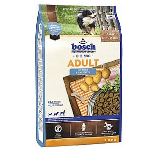 מזון יבש לכלבים מבוגרים בטעם תפו"א ודגים 3 ק"ג Bosch מזון יבש לכלבים מבוגרים בטעם תפו"א ודגים 3 ק"ג Bosch