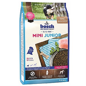 בוש מזון לגורי כלבים מגזעים קטנים 3 ק"ג Bosch Mini Junior בוש מזון לגורי כלבים מגזעים קטנים 3 ק"ג Bosch Mini Junior