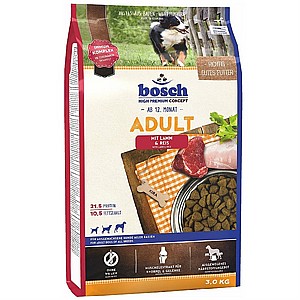 בוש מזון לכלבים בוגרים בטעם כבש 3 ק"ג Bosch Adult בוש מזון לכלבים בוגרים בטעם כבש 3 ק"ג Bosch Adult
