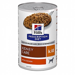 שימורי k/d | Hill's Prescription Diet קידני קייר לכלב, 370 גר' (עם עוף) שימורי k/d | Hill's Prescription Diet קידני קייר לכלב, 370 גר' (עם עוף)