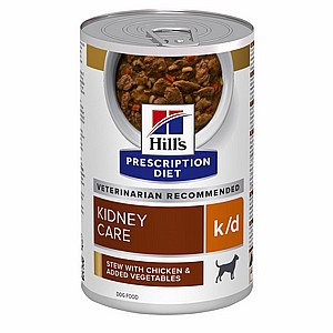 שימורי נזיד k/d | Hill's Prescription Diet קידני קייר לכלב, 354 גר' (עוף וירקות) שימורי נזיד k/d | Hill's Prescription Diet קידני קייר לכלב, 354 גר' (עוף וירקות)
