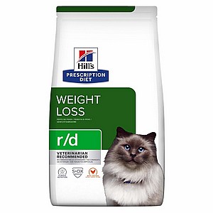 r/d | Hill's Prescription Diet הפחתת משקל לחתול, 3 ק"ג (עם עוף) r/d | Hill's Prescription Diet הפחתת משקל לחתול, 3 ק"ג (עם עוף)
