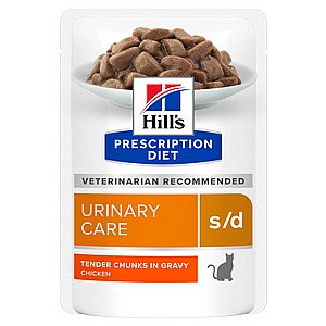 פאוצ' מזון s/d | Hill's Prescription Diet לחתול בוגר, 85 גר' (12 יח') פאוצ' מזון s/d | Hill's Prescription Diet לחתול בוגר, 85 גר' (12 יח')