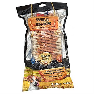 עצם רול 5 אינץ חטיפי עוף מקלות לעיסה לכלב 1 ק"ג Wild Snack עצם רול 5 אינץ חטיפי עוף מקלות לעיסה לכלב 1 ק"ג Wild Snack