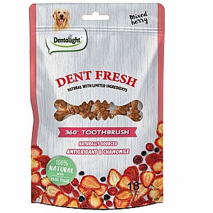 דנט פרש חטיף דנטלי תות ופירות יער 150 גרם Dentalight Dent Fresh דנט פרש חטיף דנטלי תות ופירות יער 150 גרם Dentalight Dent Fresh