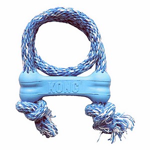קונג עצם עם חבל M לכלבים KONG Goodie Bone with Rope קונג עצם עם חבל M לכלבים KONG Goodie Bone with Rope