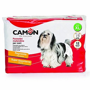 קמון חיתולים חד פעמיים מידה XL לכלבים 55/65 ס"מ Camon קמון חיתולים חד פעמיים מידה XL לכלבים 55/65 ס"מ Camon